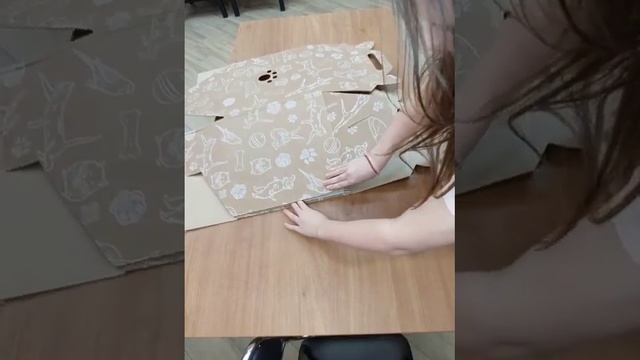 Картонный домик для кошек и маленьких собак Borokot