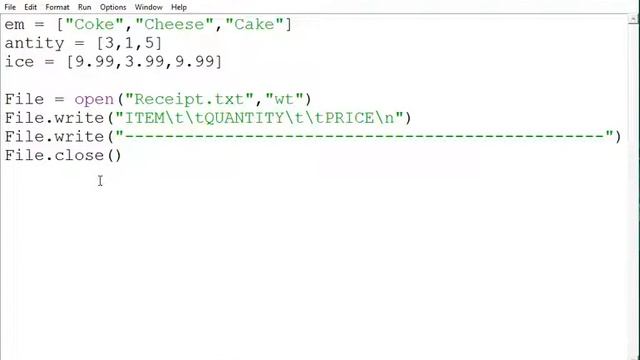 OCR Computer Science 9-1 Python Tutorial: Creating text files (receipt for shopping list) BASIC смотреть онлайн