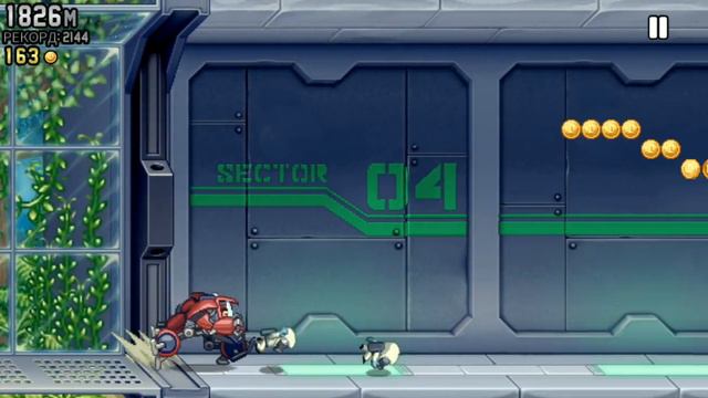 Jetpack Joyride #4 Мультфильм Игра про ГЕРОЯ Барри надевшого Реактивный ранец #Мобильные игры смотреть онлайн