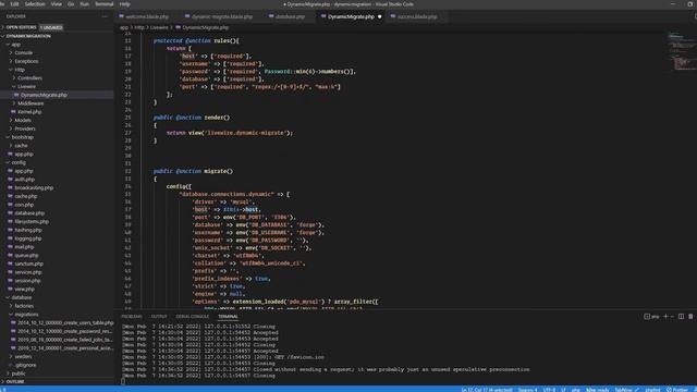 Laravel migrate tables on dynamic database | Dynamic DB config for migrations смотреть онлайн