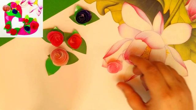 Валентинка с розами .Поделка своими руками.