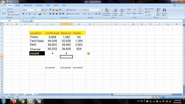Ms Excel - Count Formula (function) смотреть онлайн