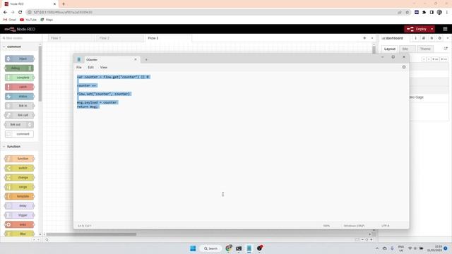 Node-RED Counter Gauge Part 1 смотреть онлайн