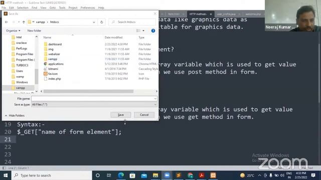 PHP(GET & POST METHOD AND HTML FORM HANDLING IN PHP)FOR BCA & BSCIT 2ND YEAR,PPU,25-02-22 смотреть онлайн