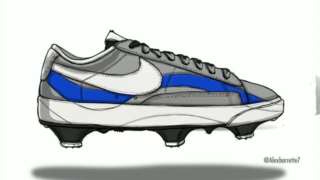 Nike Blazer Mercurial SG Shoe design sketch смотреть онлайн