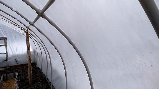 Как перезимовала теплица 3*6 из полипропиленовых труб. смотреть онлайн