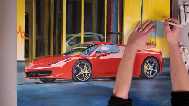 How to Draw a Ferrari 458 - 3D Car Painting Tutorial Art смотреть онлайн