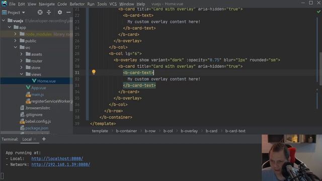 Playground with overlay in bootstrap-vue for vuejs - bootstrap-vue tutorial смотреть онлайн