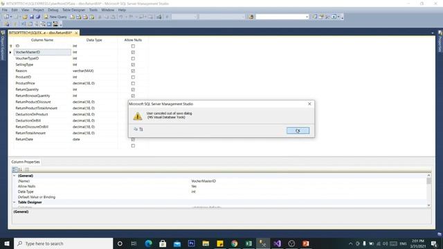 Saving Changes are not permitted in MS SQL смотреть онлайн