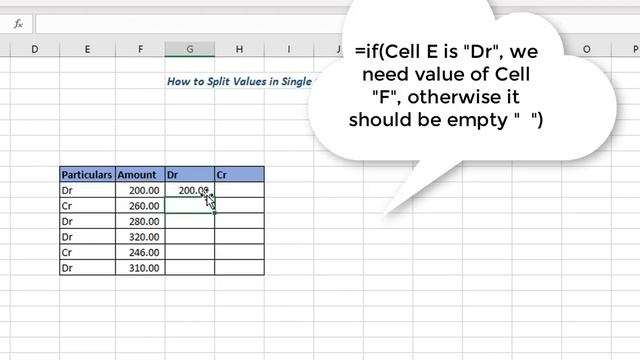 How to Split Values in Cell Based on Debit and Credit in Excel смотреть онлайн