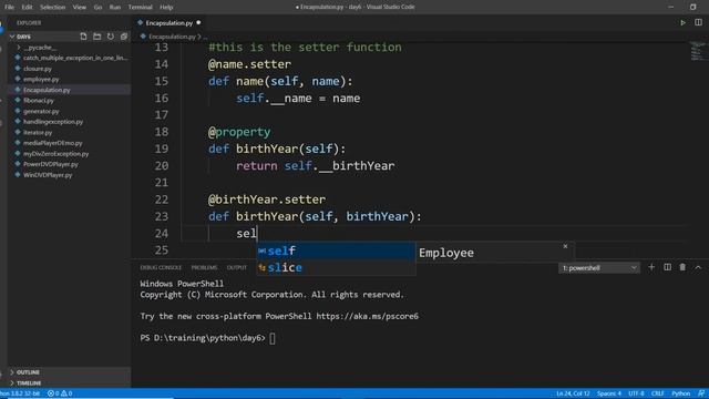 Apply encapsulation principles to a class in Python смотреть онлайн