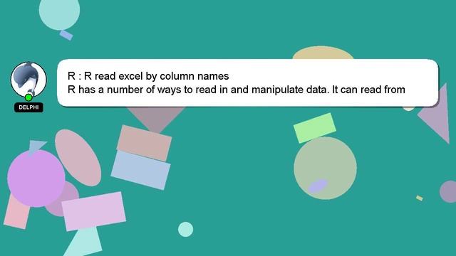R : R read excel by column names смотреть онлайн