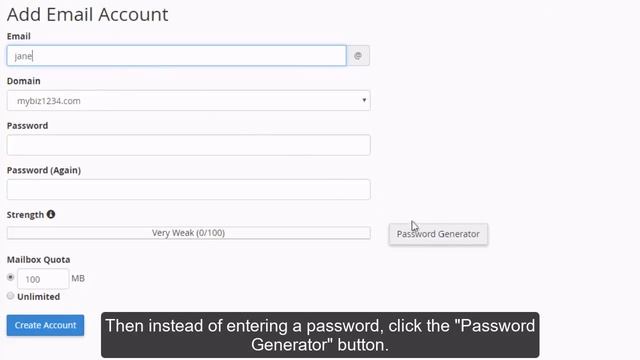 How To Use the Password Generator When Creating an Email Account in CPanel смотреть онлайн