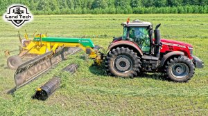 Тракторы Massey 8737S и 7624 с валкообразователями OXBO 2334 - современная заготовка кормов
