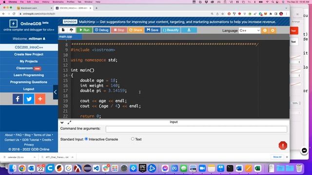 CSC200 9/22/22 C++ Variables, Boolean Expressions, and Conditionals смотреть онлайн