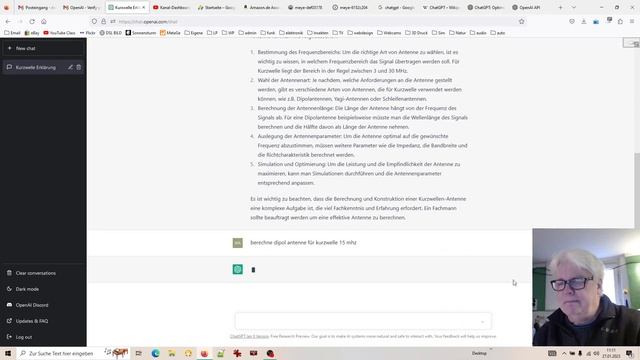 Chat GPT antwortet ► Was ist Kurzwelle? Berechne eine Antenne! Was ist ein SDR Empfänger? смотреть онлайн