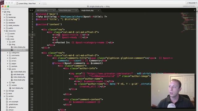 Part 44 - Output HTML from Database [How to Build a Blog with Laravel 5 Series] смотреть онлайн