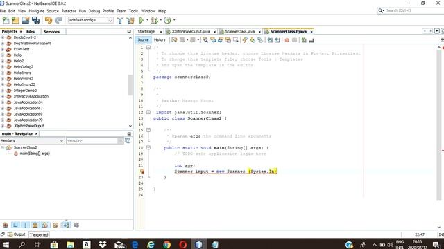 How to get user input using Scanner Class - Netbeans смотреть онлайн