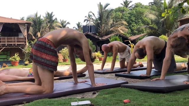 Yoga .One hour in Goa ,India. Один час на Гоа во время Карантина.Мой первый урок по Йоге .#Влог15 смотреть онлайн