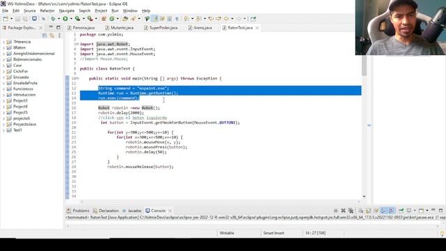 Controlando movimiento del mouse en Java смотреть онлайн