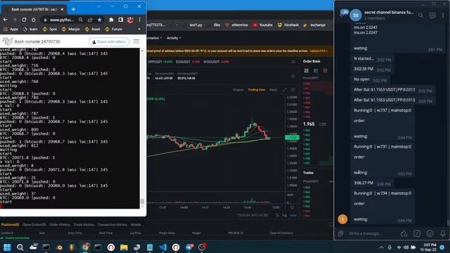 trading bot live AI trading python binance смотреть онлайн