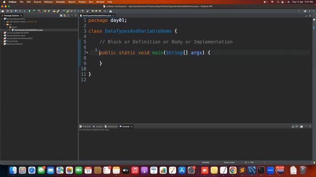 Java - Data type and Variable, Basic creation on Eclipse смотреть онлайн