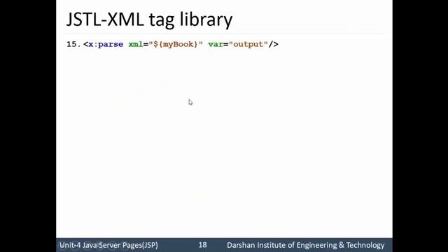 Unit-4(3): JSP Standard Tag Libraries - JSP XML Processing смотреть онлайн