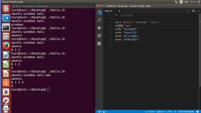 Shell Scripting Tutorial for Beginners 14 - Array variables смотреть онлайн