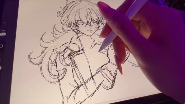 ? chill sketch with me | music | ipad pro | diluc ✏️? смотреть онлайн