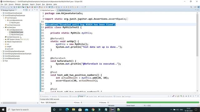 Disabling Tests in JUnit || Disabling Tests in JUnit 5 || JUnit 5 @Disabled Test Example ||@Disable смотреть онлайн