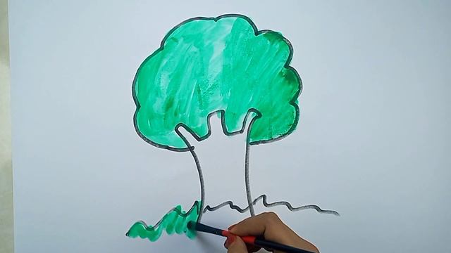 Bolalar Uchun daraxt rasm chizish/Drawing a tree for children/Рисование дерево для детей смотреть онлайн