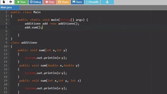 method Overloading in java example program tutorial смотреть онлайн