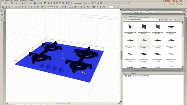3D элементы кухонной техники SMEG модерн. Библиотеки для PRO100. смотреть онлайн