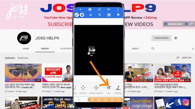 HOW TO MAKE LOGO ON ANDROID pixellab | TECH BONGO | LOGO MAKE | Bangla Tutorial | JOSS HELP9 смотреть онлайн