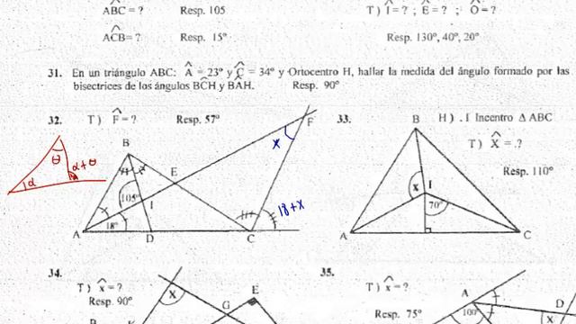 GEOMETRÍA-TRIÁNGULOS I - PG 48 - EJERC 29 al 37 (CALVACHE) •EJERCICIOS BÁSICOS• смотреть онлайн