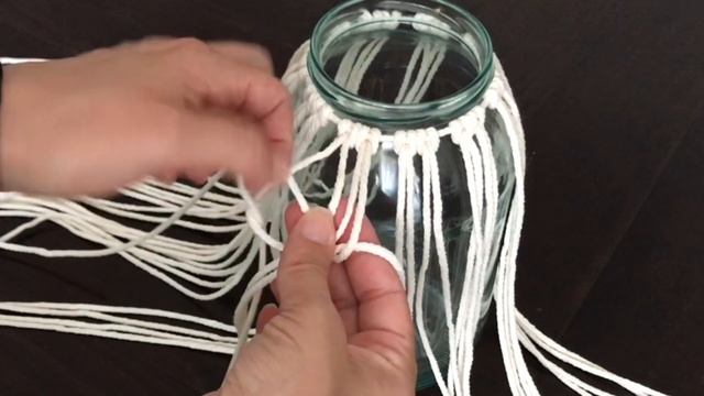 Macrame Jar Cover // Beautiful BOHO DECOR // Tutorial For Beginners смотреть онлайн