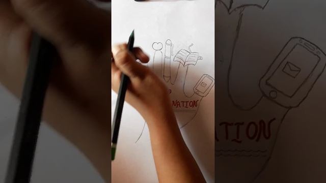 How to draw a My hand of imagination / my hand of imagination/ in easy way pencil drawing смотреть онлайн
