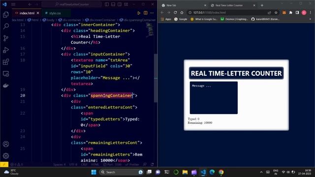 #Project4 Real-Time Letter Counter | HTML CSS JS | Step by Step | No Talking смотреть онлайн