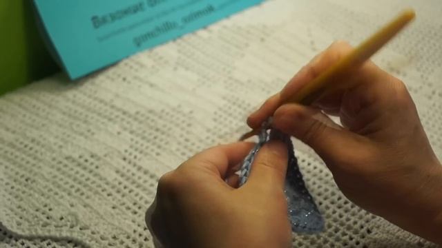 Теплая ШАПОЧКА " Голубой микс", вязание КРЮЧКОМ, crochet hat (Шапка №165) смотреть онлайн
