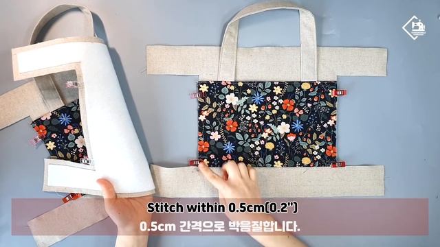 DIY Easy tote bag / Make a square handbag / sewing tutorial [Tendersmile Handmade] смотреть онлайн