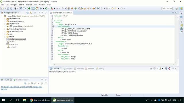 Spring #33 - kapcsolódás külső adatbázishoz: Docker, mySQL, phpMyAdmin смотреть онлайн
