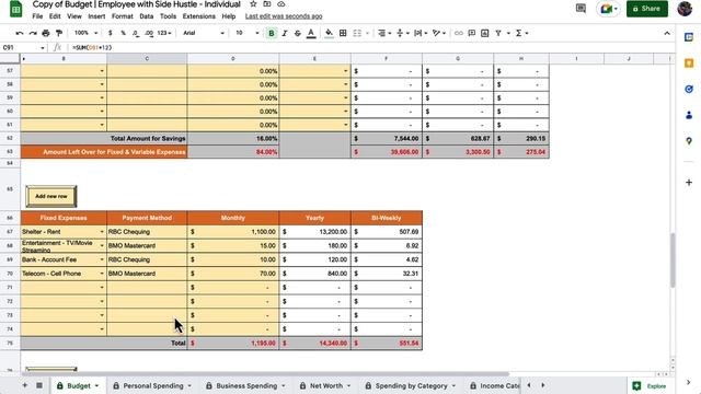 How to Budget with a Side Hustle - Budget Spreadsheet & Tutorial (EXCEL, GOOGLE SHEETS) смотреть онлайн