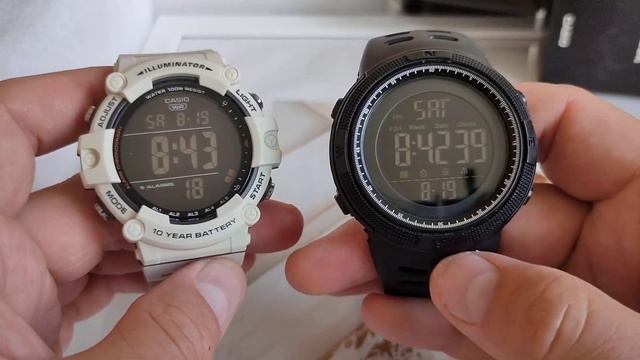 Впервые на YouTube! Сравнение новинка Casio AE-1500WH и Skmei 1251.Black white military смотреть онлайн