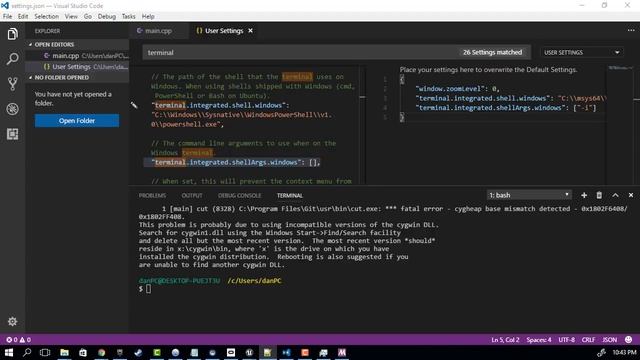 GCC & clang on windows with Visual Studio Code + bash terminal + debugging! смотреть онлайн