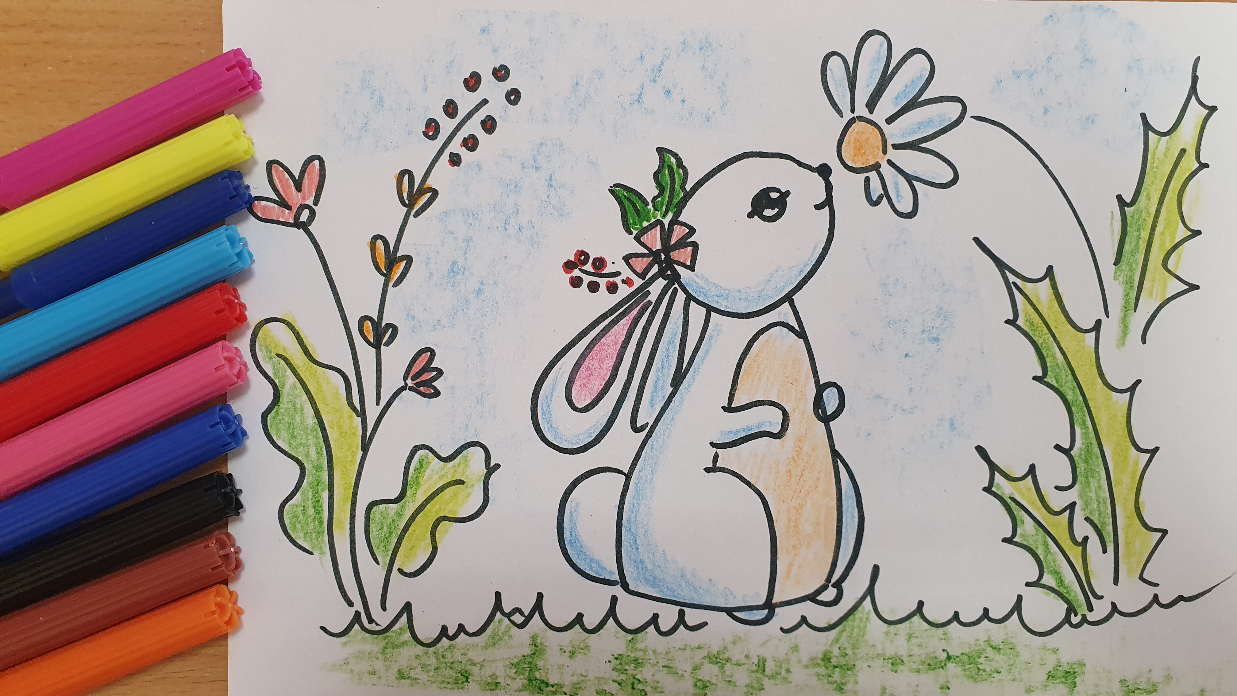 Как нарисовать зайчика | Нарисуй-ка! смотреть онлайн