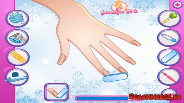 Холодное сердце Маникюр Эльзы