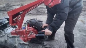 Угловой редуктор к Мотоблоку МТЗ и роторная косилка Заря