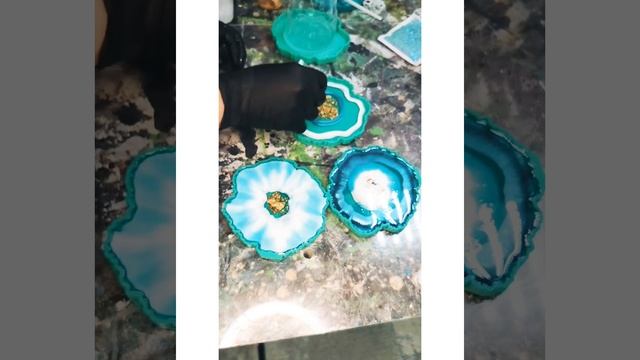 Мастер-класс Resinart Coasters  - Подстаканники из смолы