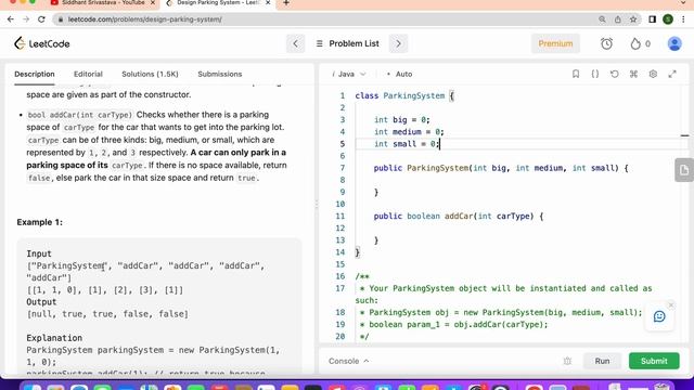 1603. Design Parking System | Leetcode Easy Problem | Switch Case смотреть онлайн