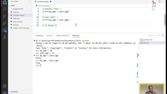 02.16 - Comparing and Boolean Type смотреть онлайн